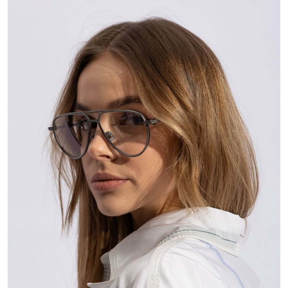 NWT VALENTINO EYEGLASSES AVIATOR UNISEX SILVER EYEWEAR